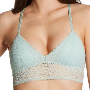 DKNY Modern Lace Longline Bralette SMALL in Surf Spray